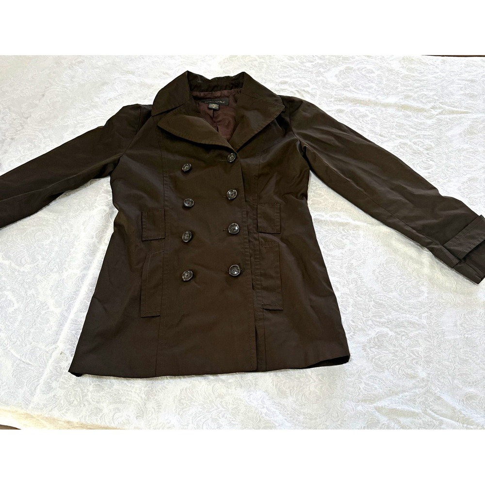 Banana Republic Women's Brown Double-Breasted Trench Button Front Lined XS